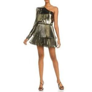 NWT Derek Lam 10 Crosby Black & Gold One Shoulder